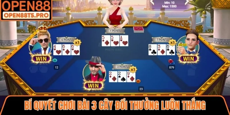 Bí quyết chơi bài 3 cây đổi thưởng luôn thắng