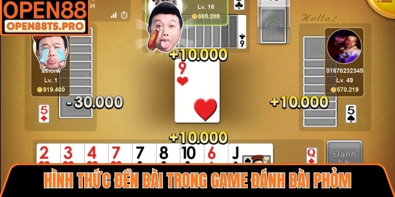 Đền bài trong game đánh bài Phỏm